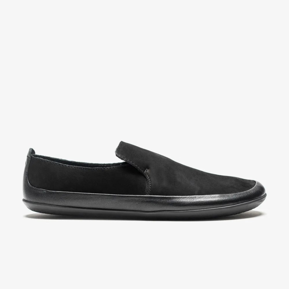 Vivobarefoot Opanka Womens Slip On Shoes Black UK RCDP